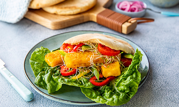 Rapeat kalapuikot pitaleivällä