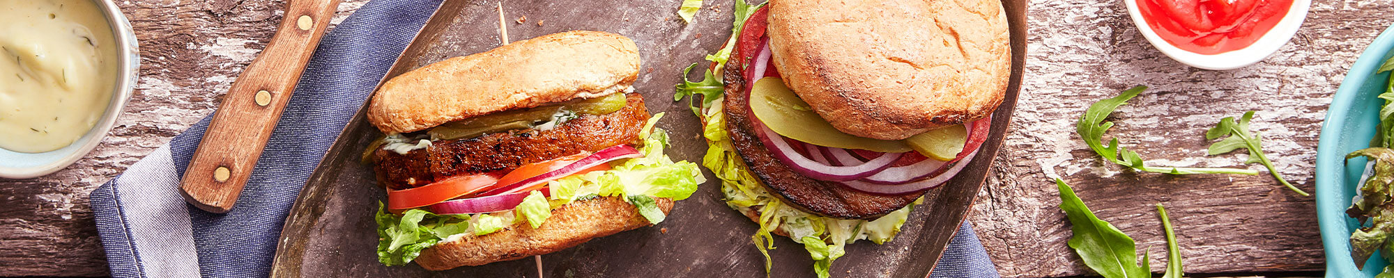 Vegeburgeri sinappimajoneesilla