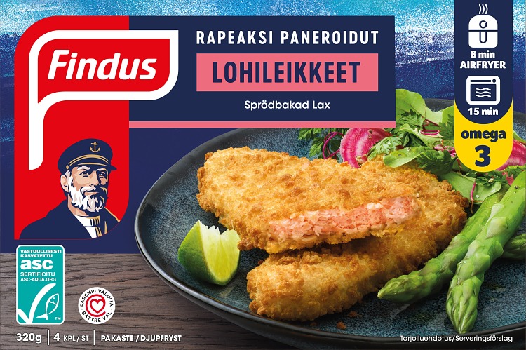 rapeaksi paneroidut lohileikkeet