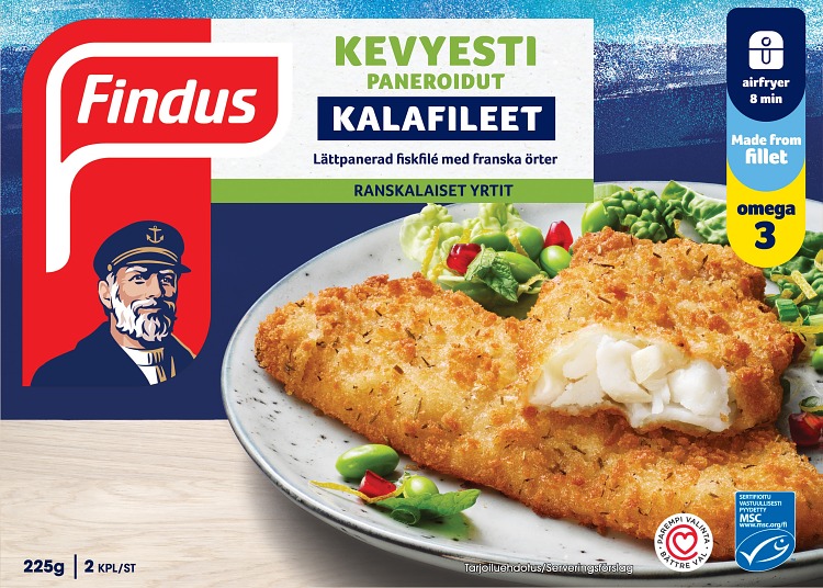 Kevyesti paneroidut kalafileet