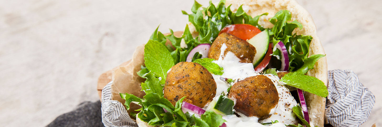 Libanonilainen falafel-pita 