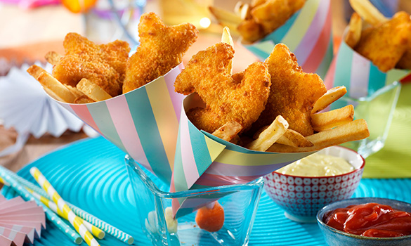 Fish and fun fiskfigurer i strutar med pommes frites 