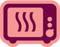 Mikro microwawe rosa pink icon